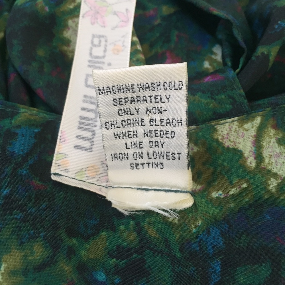 Mimi Chica Dk Green Watercolor Floral Dress - XS - Picture 7 of 7